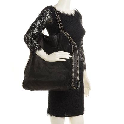 Stella McCartney Faux Leather Shaggy Deer Big Falabella Black 2 of 10
