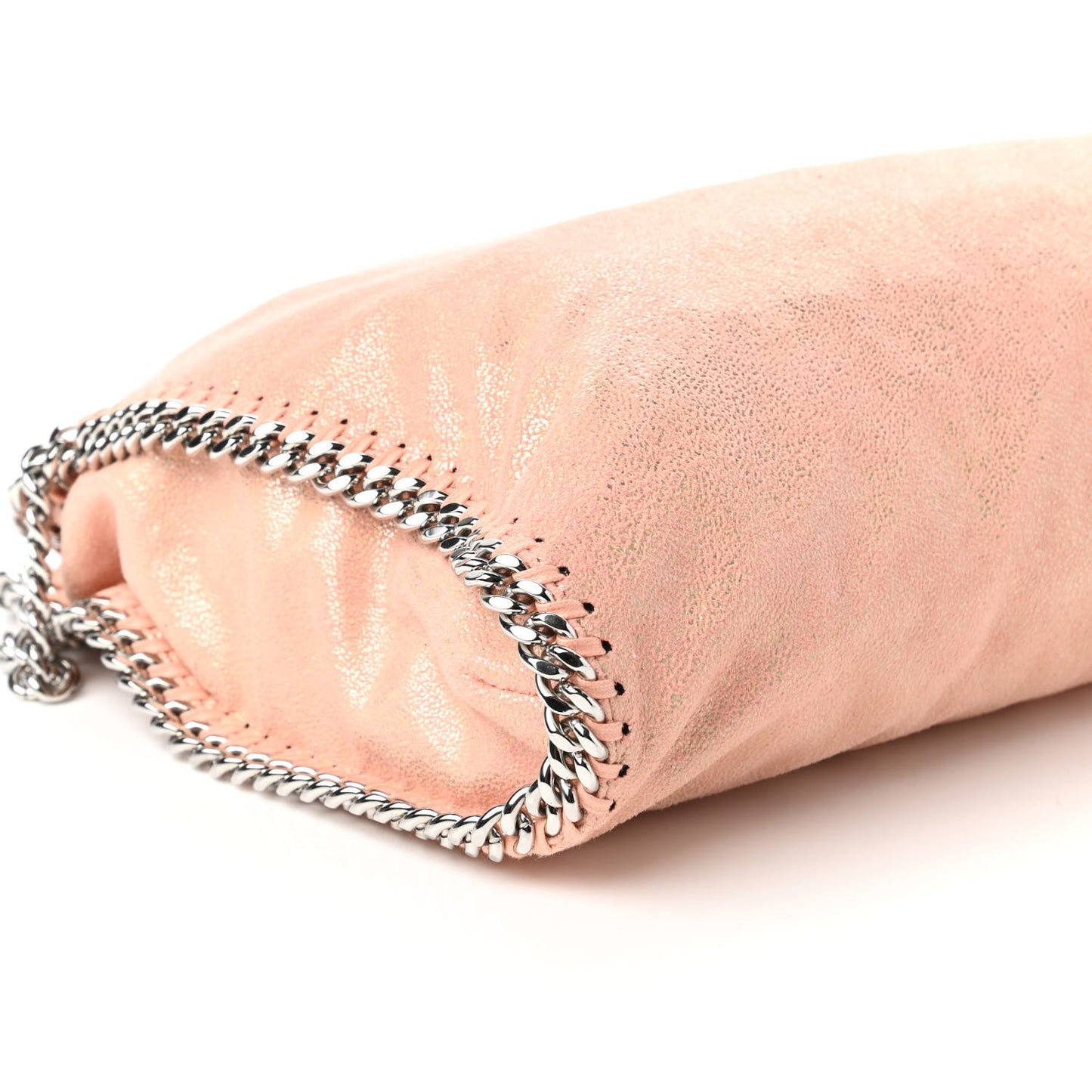Metallic Shaggy Deer Falabella Fold Over Tote Copper