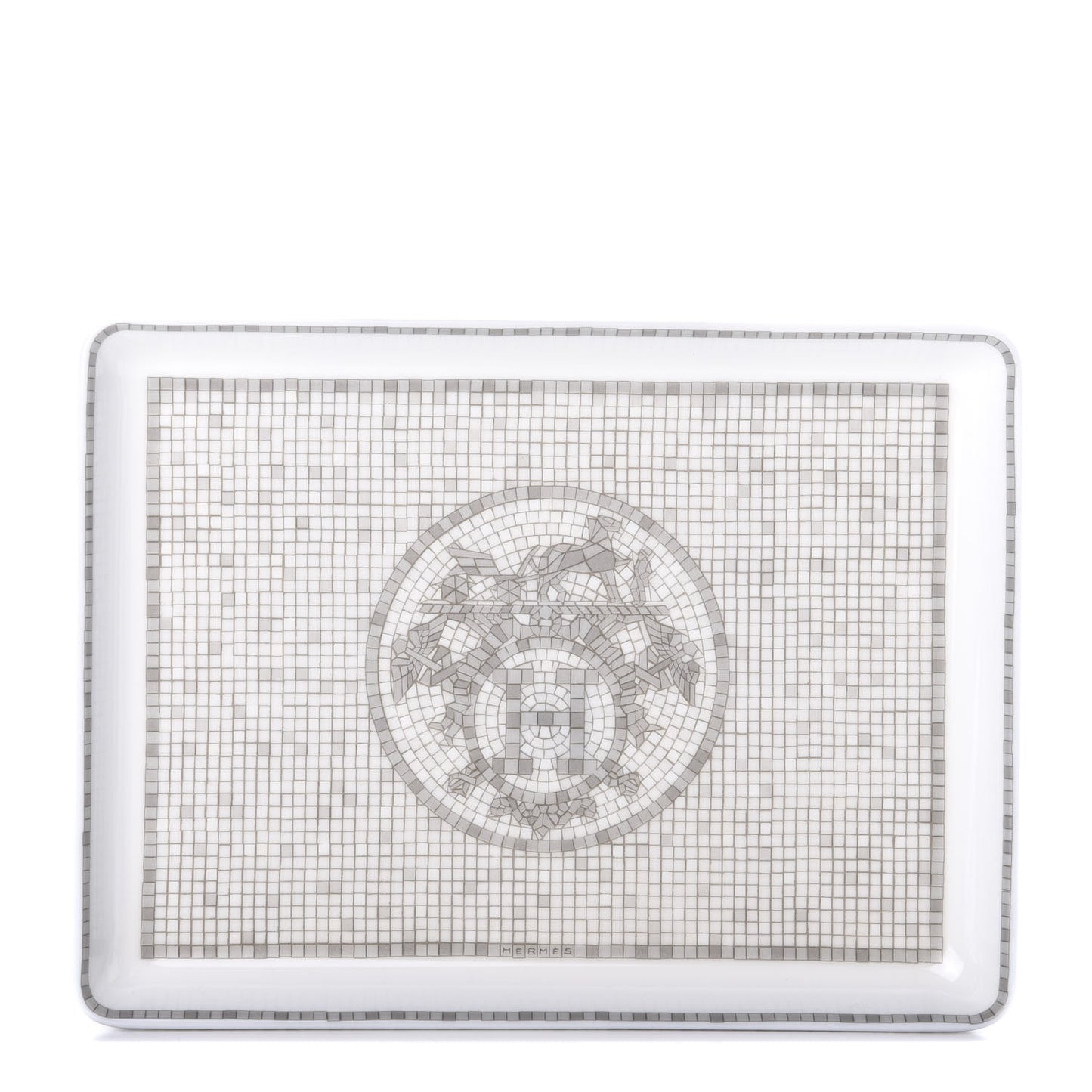 Porcelain Mosaique Au 24 Sushi Plate Platine