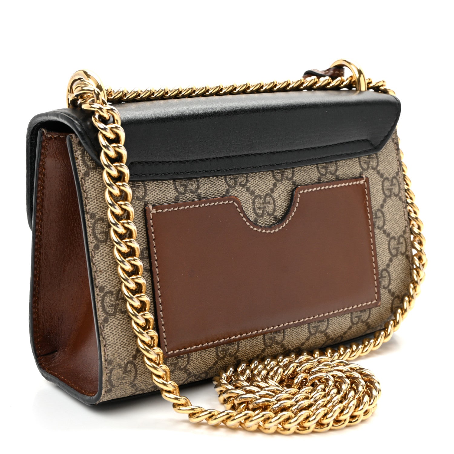 Gucci GG Supreme Monogram Calfskin Small Padlock Shoulder Bag Beige Black Cuir Beige Black Cuir 2 of 12