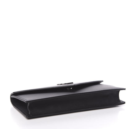 Saint Laurent Calfskin Monogram Clutch Black 4 of 9