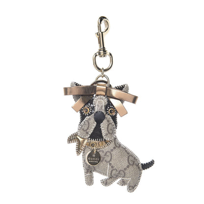 Gucci GG Supreme Monogram Leroy Dog Key Charm 1 of 3