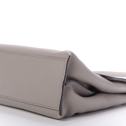 Gucci Cellarius Calfskin Small Bamboo Daily Top Handle Bag Storm Grey 8 of 9