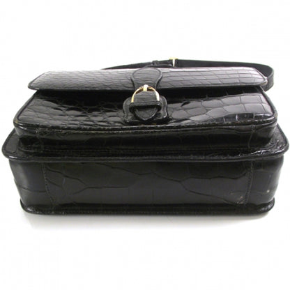 Gucci Vintage Crocodile Shoulder Bag Black 4 of 10