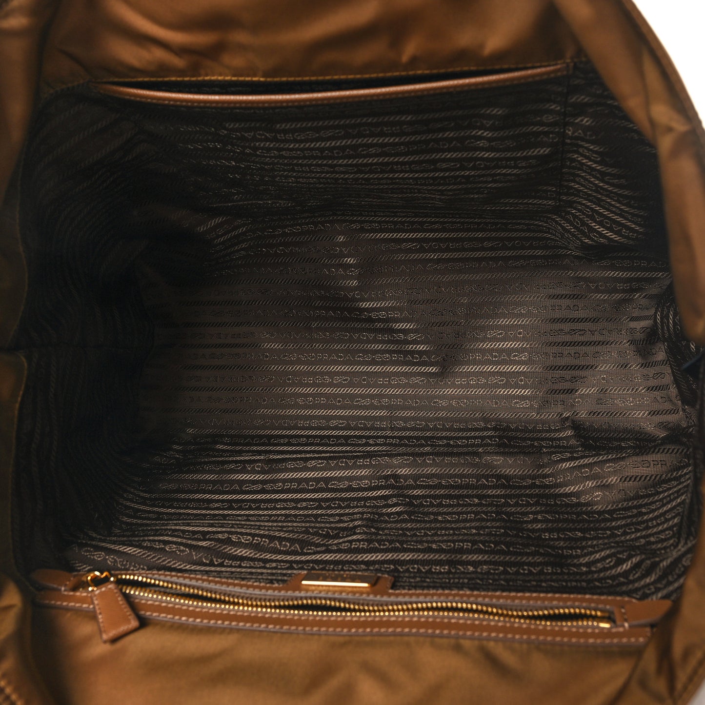 Re-Nylon Saffiano Large Tote Cork Beige