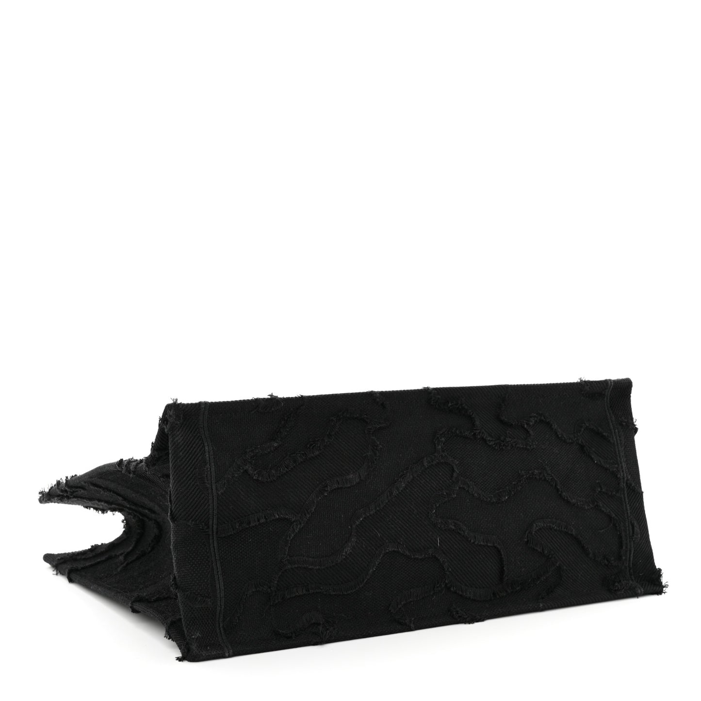 Canvas Embroidered Camouflage Book Tote Black