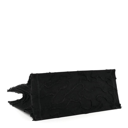 Christian Dior Canvas Embroidered Camouflage Book Tote Black 4 of 13