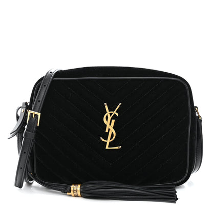 Saint Laurent Velvet Matelasse Monogram Lou Camera Bag Black 1 of 9