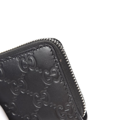 Gucci Guccissima Zip Around Card Case Black 7 of 8