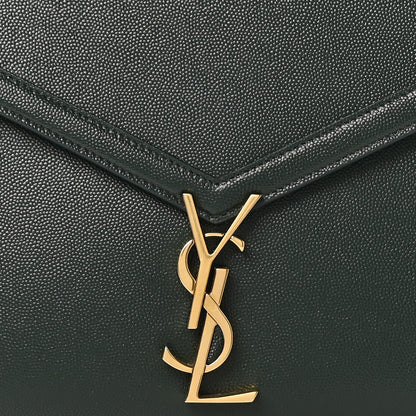 Saint Laurent Grain de Poudre Medium Classic Monogram Cassandra Top Handle Vert Fonce 9 of 11