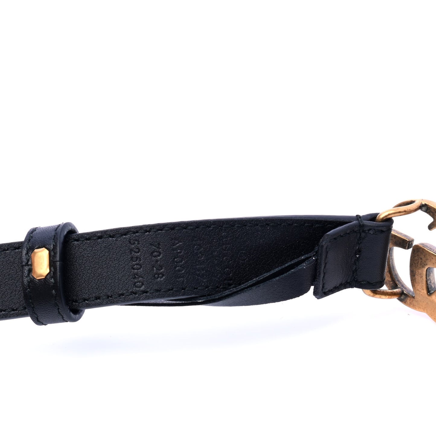 Calfskin Double G 20mm Belt 70 28 Black