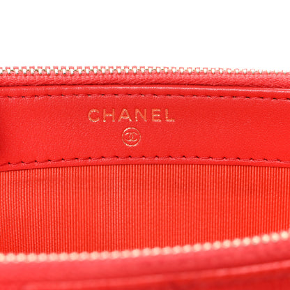 Chanel Caviar Quilted Small Clutch With Chain Red 6 of 12