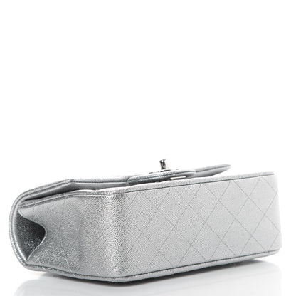 Chanel Metallic Caviar Quilted Mini Top Handle Rectangular Flap Silver 4 of 11
