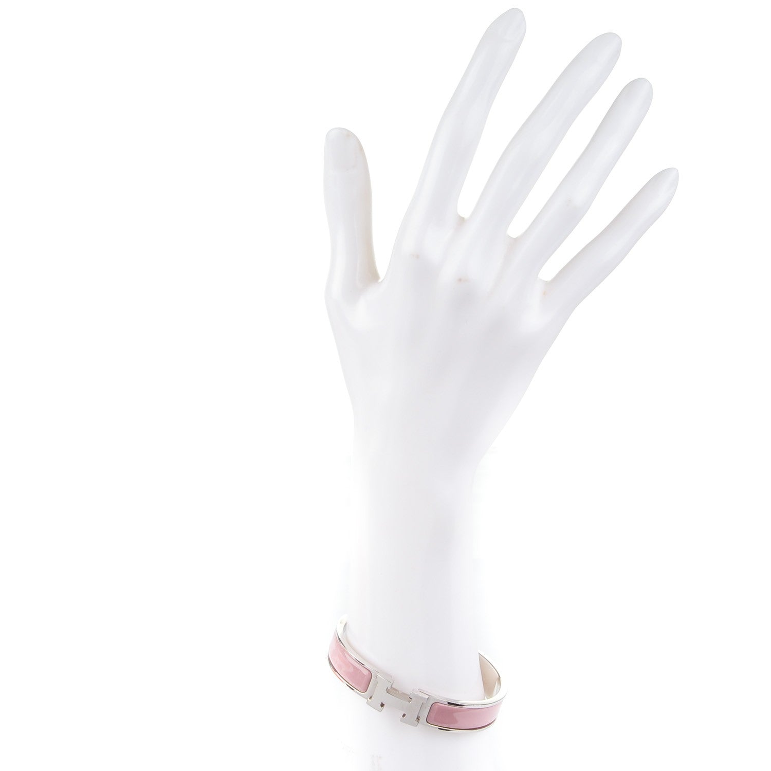 Hermes Enamel Narrow Clic Clac H Bracelet GM Bois De Rose 2 of 4