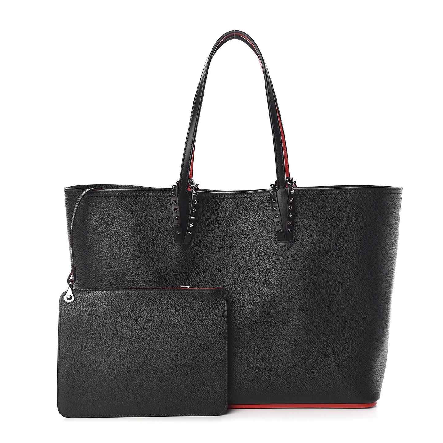 Calfskin Spikes East West Cabata Tote Black