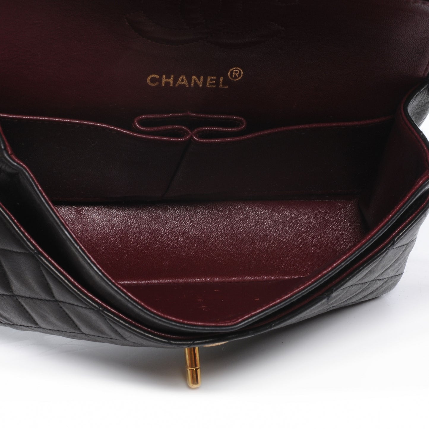 Lambskin Small Double Flap Black