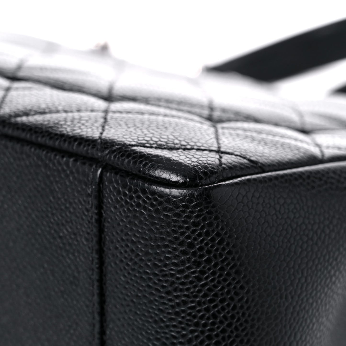 Caviar Quilted Grand Shopping Tote GST Black
