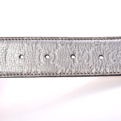 Gucci Guccissima Interlocking G Belt 95 38 Silver 5 of 11