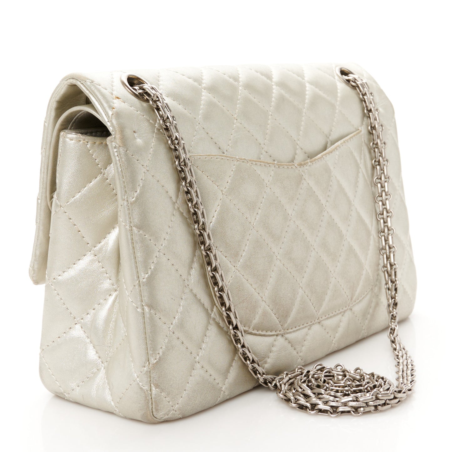 Metallic Lambskin Quilted 2.55 Reissue 226  Pale Gold