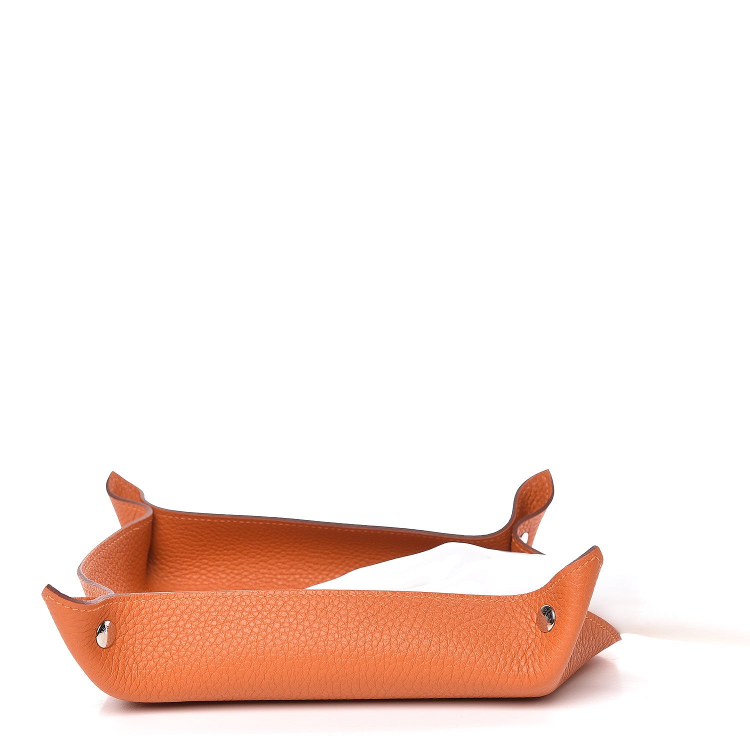 Hermes Taurillon Clemence Mises et Relances Change Tray Potiron 2 of 8