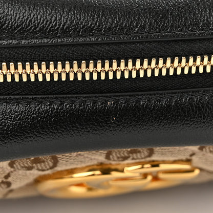 Gucci Monogram Matelasse Diagonal Small GG Marmont Chain Shoulder Bag Beige Black 12 of 13