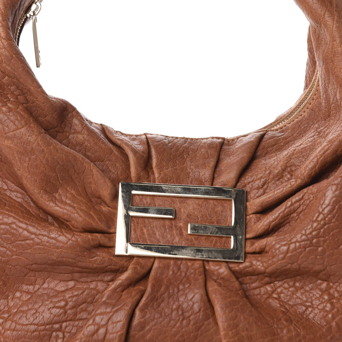 Crinkled Lambskin Mia Hobo Camel