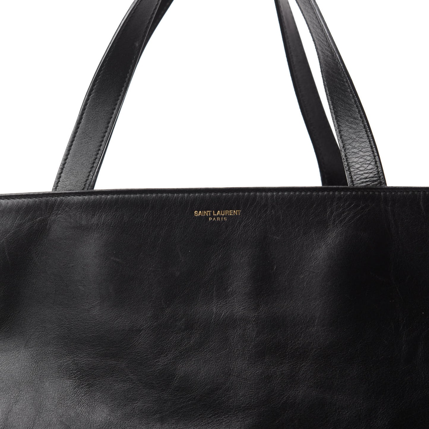Calfskin Suede Reversible East West Shopper Tote Black