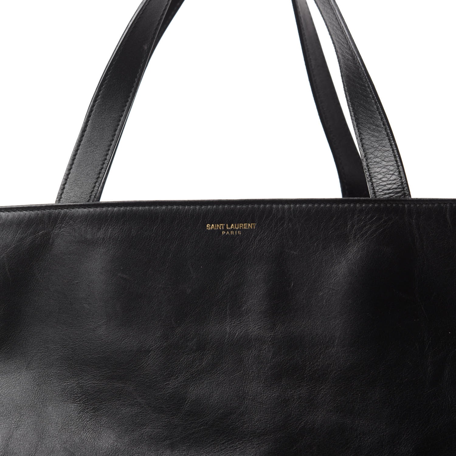 Saint Laurent Calfskin Suede Reversible East West Shopper Tote Black 21 of 21