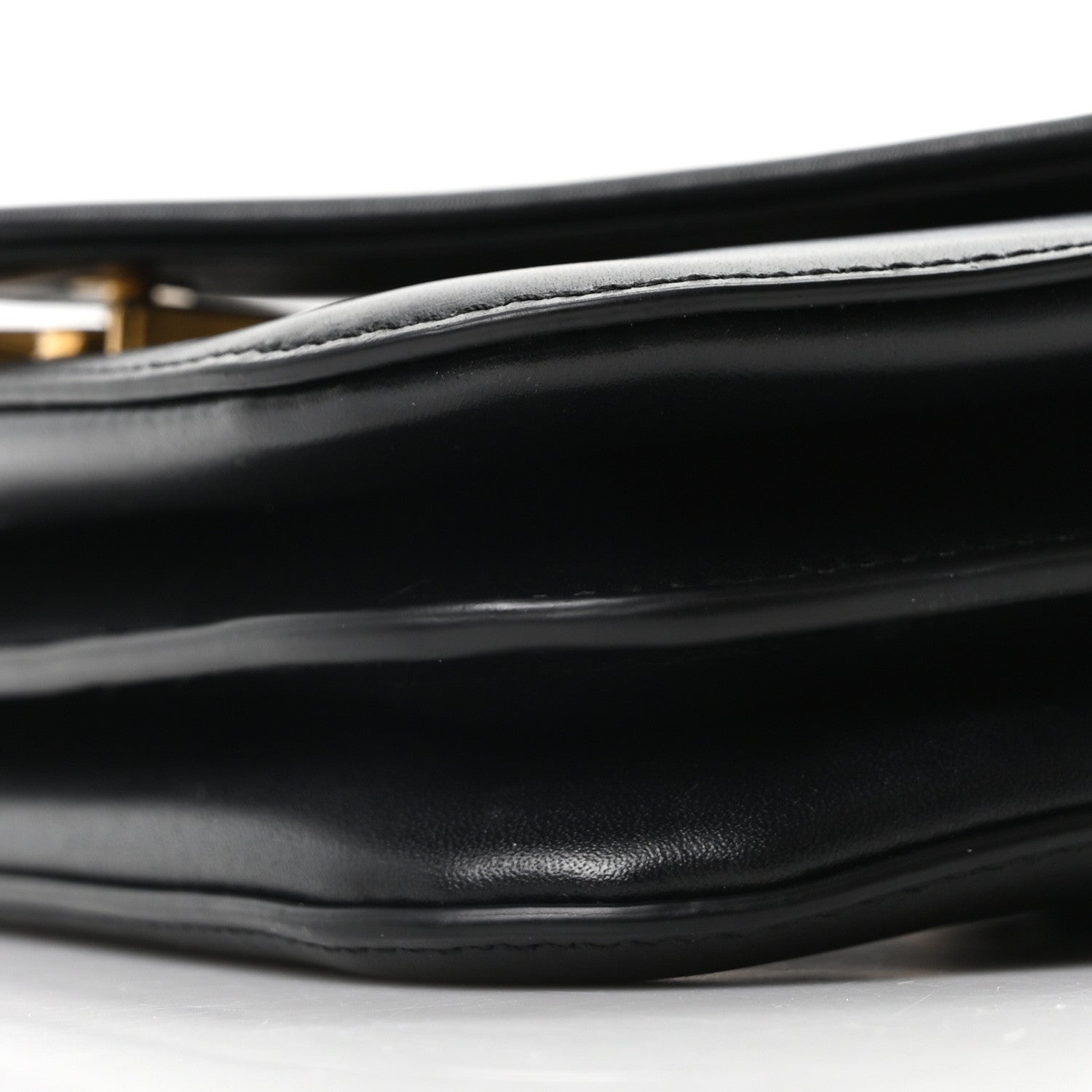 Bottega Veneta Calfskin Mount Envelope Bag Black 9 of 9