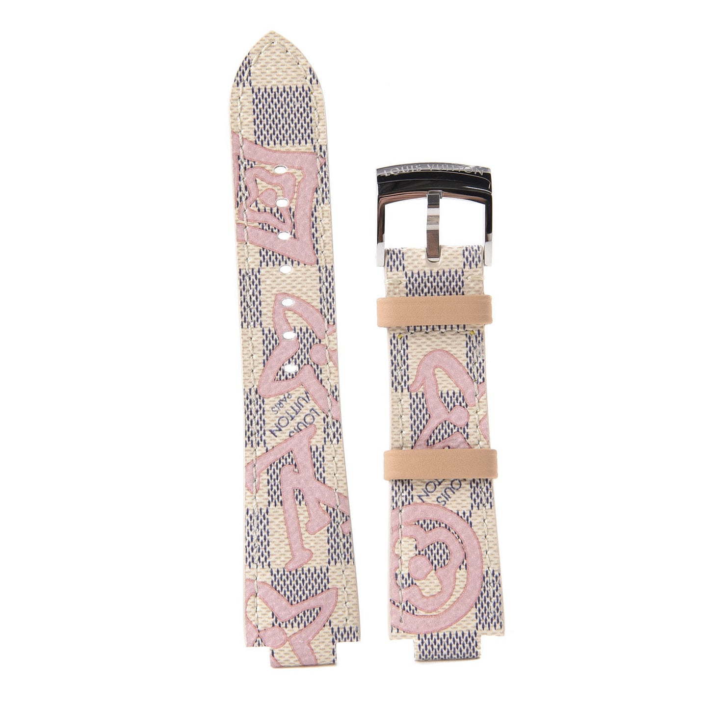 Damier Azur Tahitienne Tambour 10mm Watch Strap