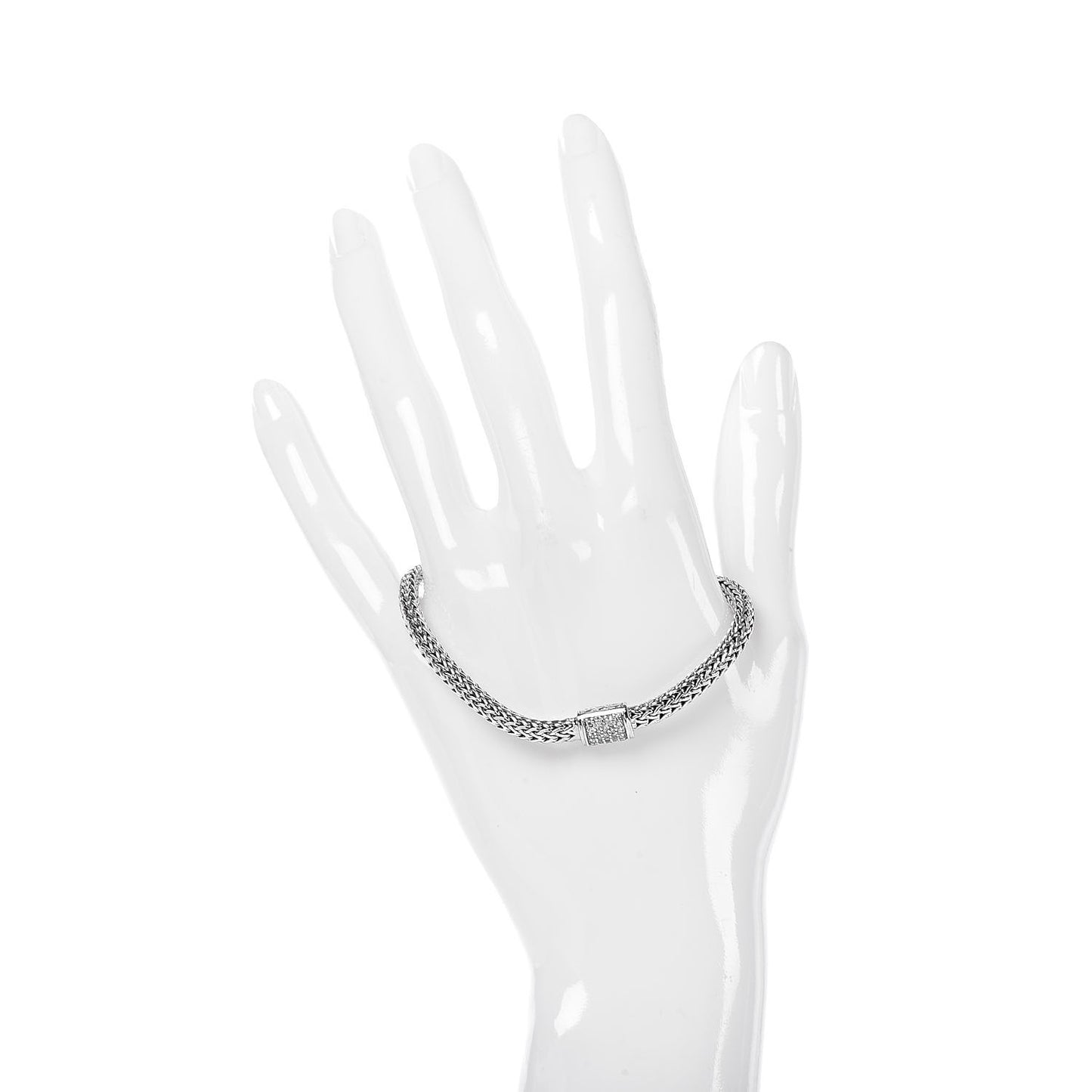 Sterling Silver Diamond 5mm Classic Chain Bracelet