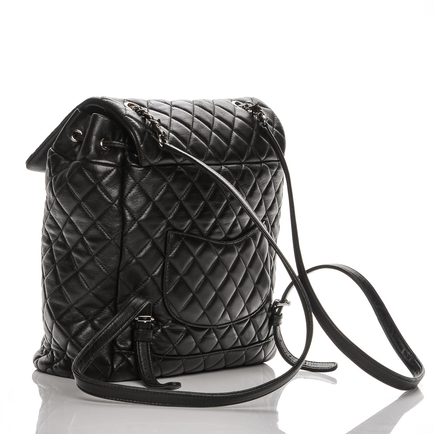 Lambskin Quilted Large Urban Spirit Backpack Black