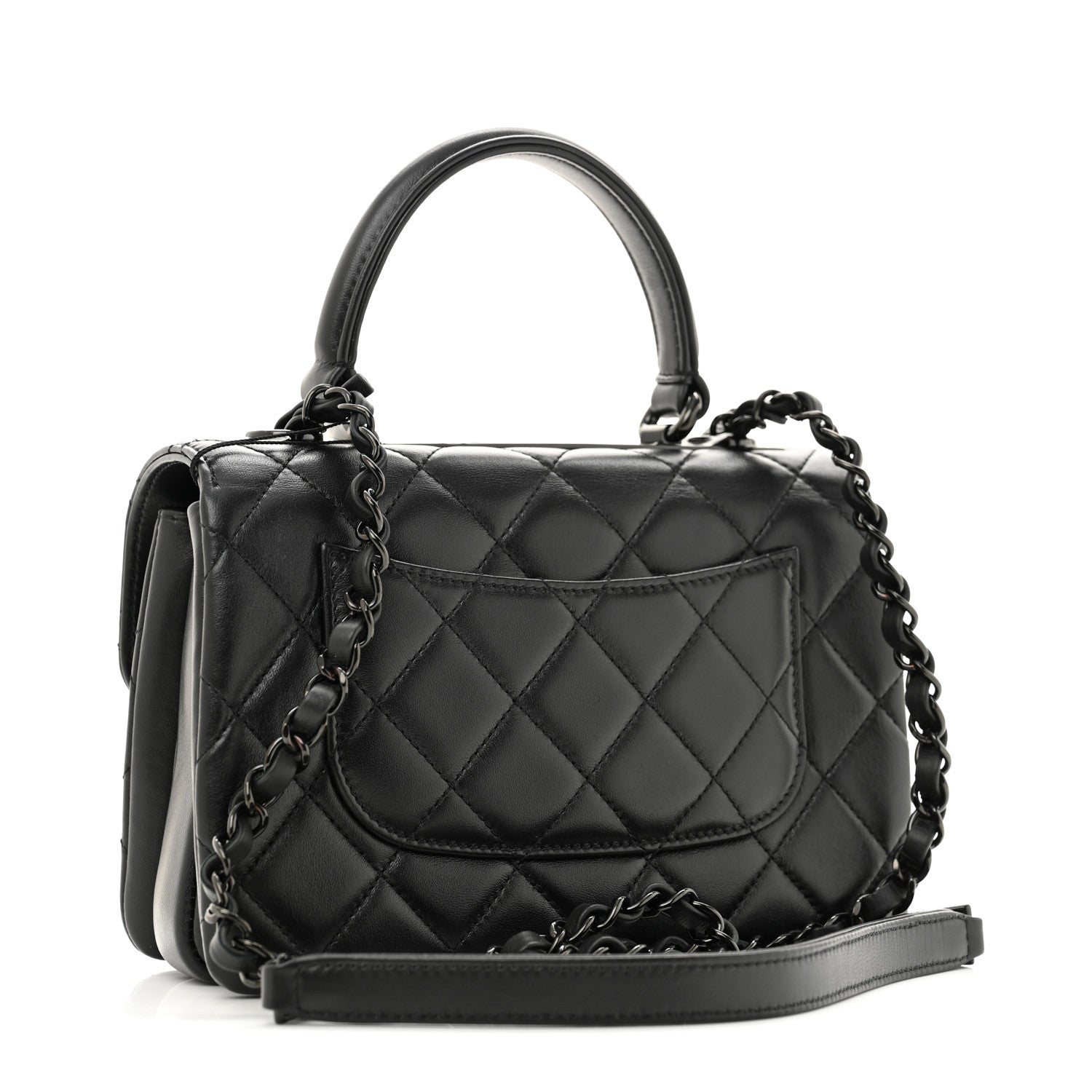 Chanel Lambskin Quilted Mini Trendy CC Dual Handle Flap Bag So Black 3 of 14