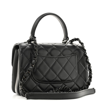 Chanel Lambskin Quilted Mini Trendy CC Dual Handle Flap Bag So Black 3 of 14