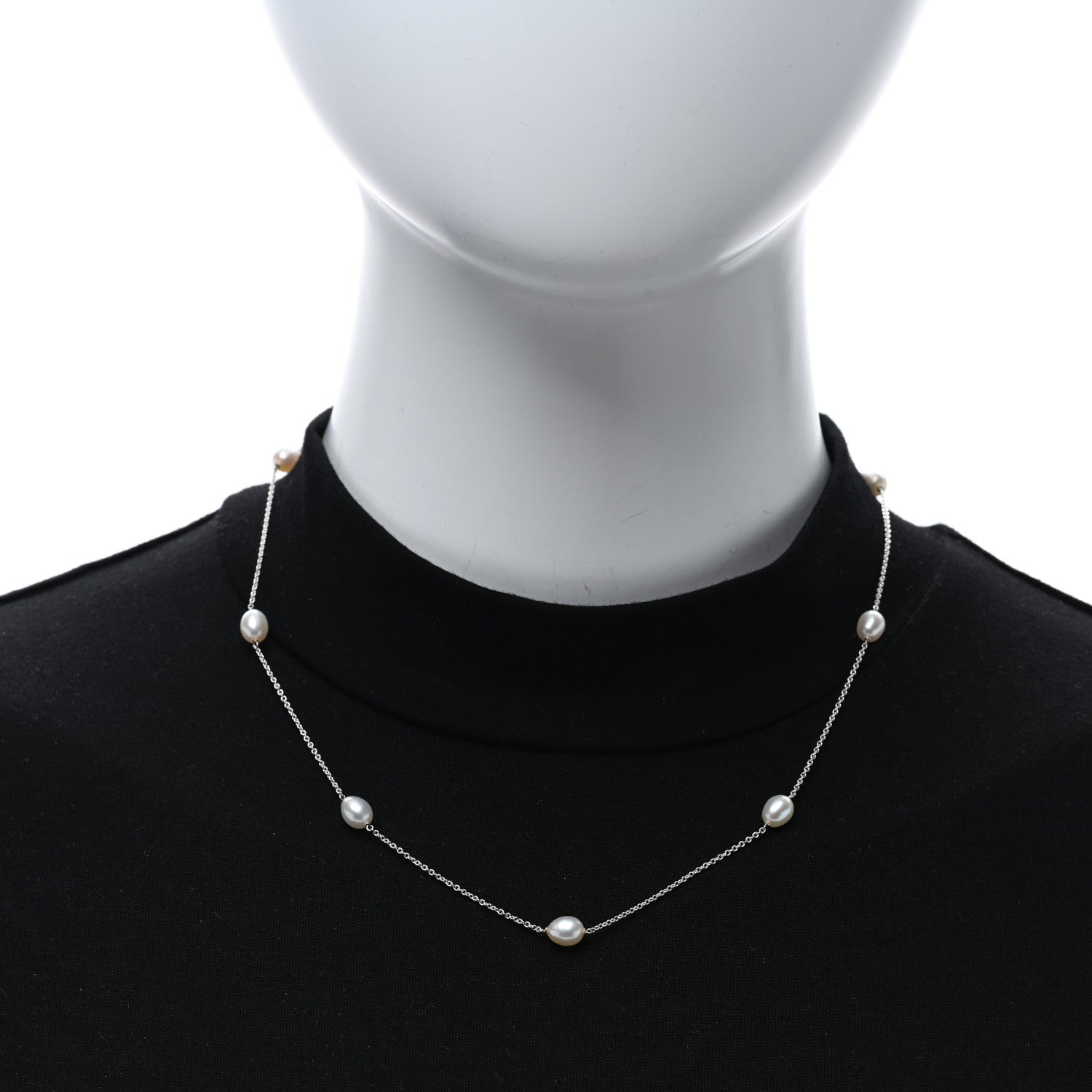 Tiffany Sterling Silver Pearl Elsa Peretti Pearls By The Yard Necklace 3 of 4