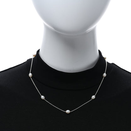 Tiffany Sterling Silver Pearl Elsa Peretti Pearls By The Yard Necklace 3 of 4