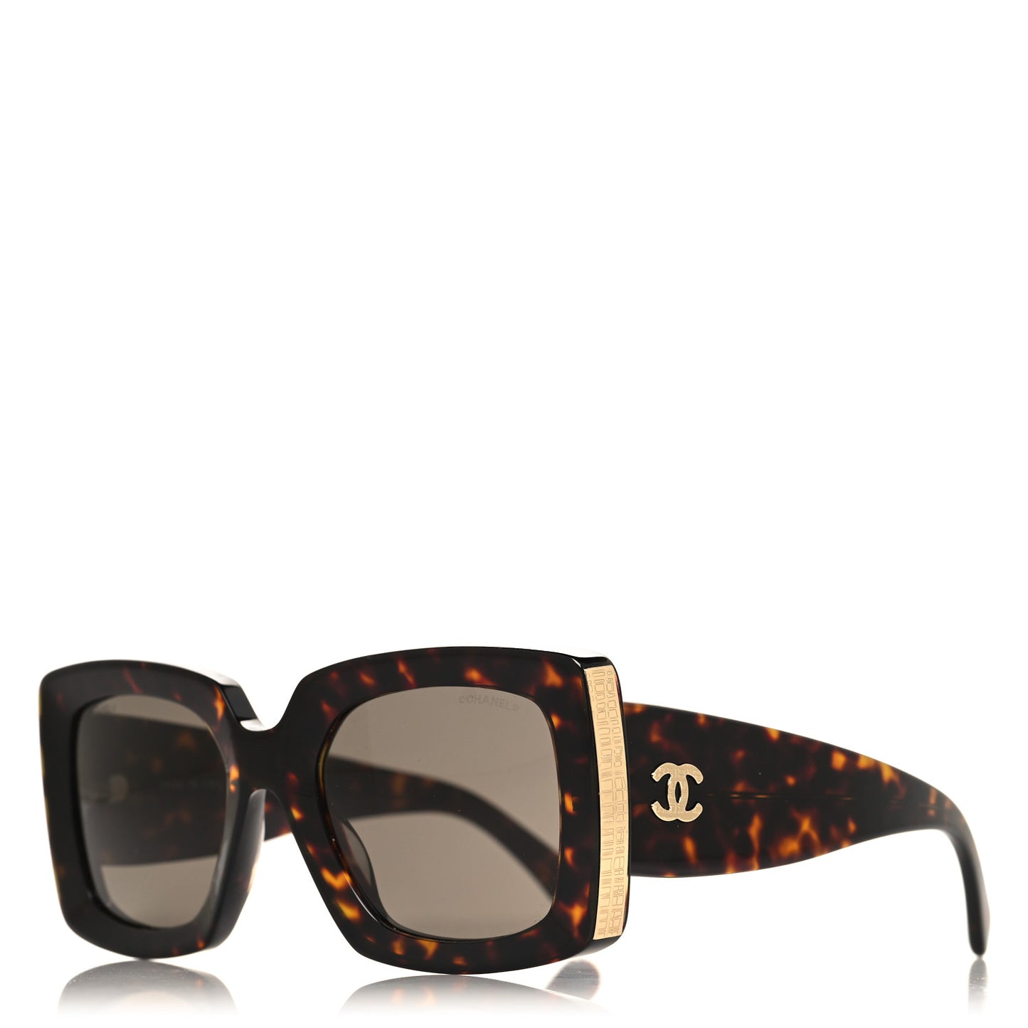 Acetate Rectangle Sunglasses 5435-A Tortoise