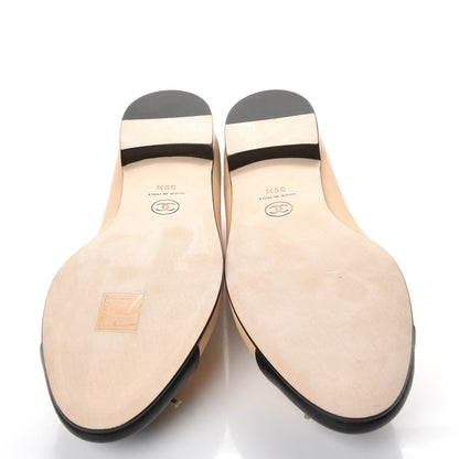 Chanel Lambskin Cap Toe Ballerina Flats 39.5 Beige Black 5 of 11