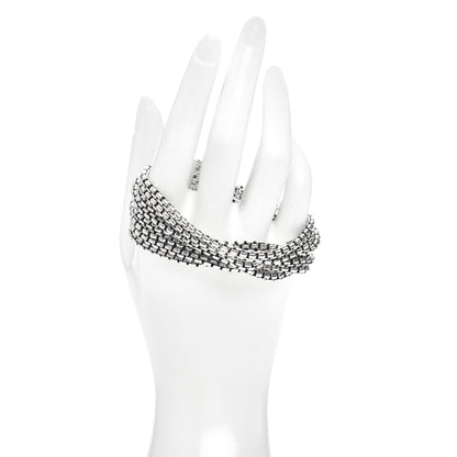 David Yurman Sterling Silver Eight-Row Box Chain Bracelet 2 of 5