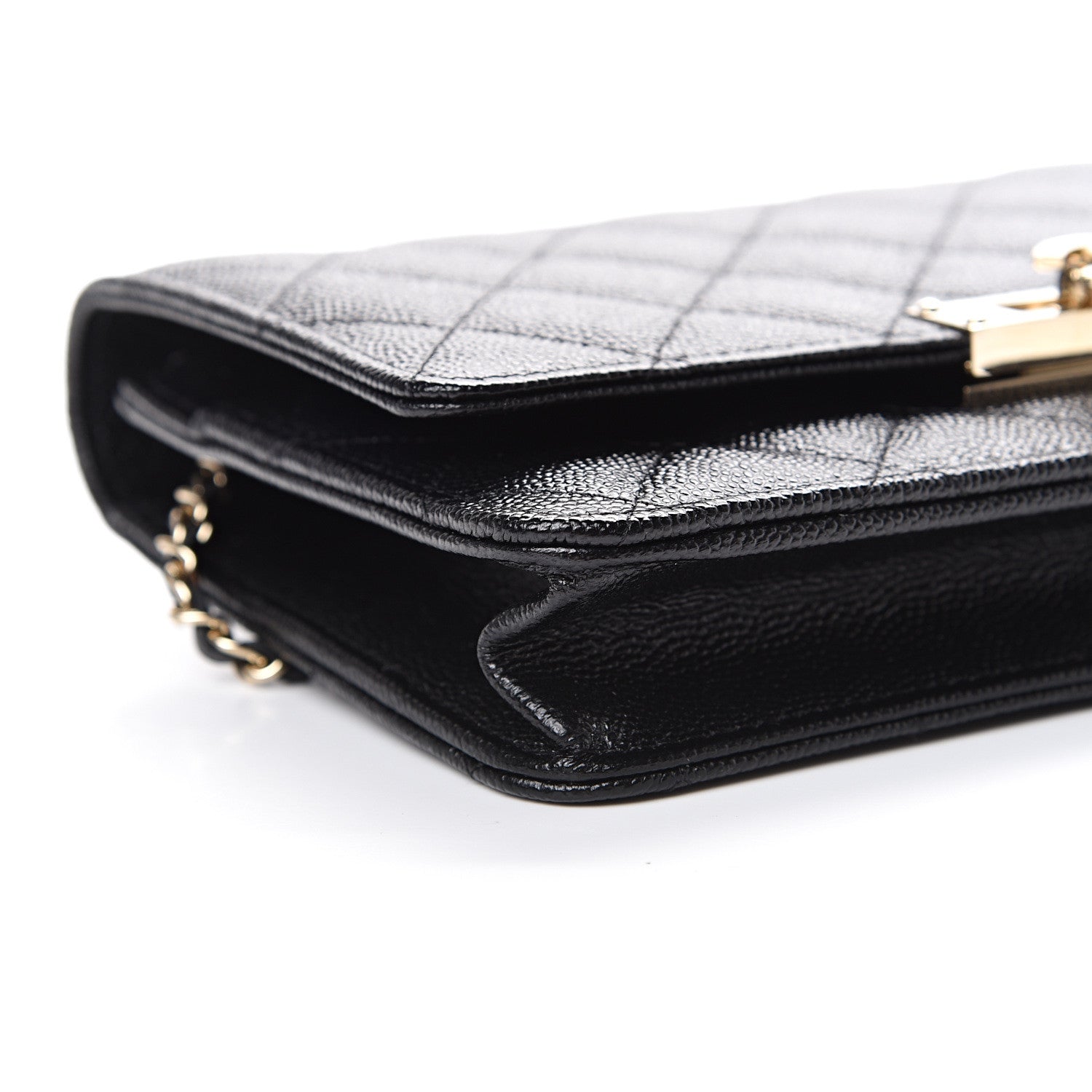 Chanel Caviar Quilted Golden Class Wallet On Chain WOC Black 9 of 11