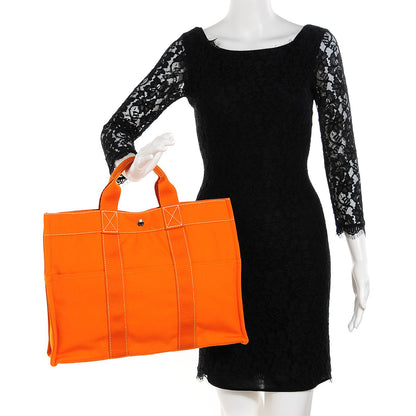 Hermes Toile Fourre Tout MM Orange 2 of 15