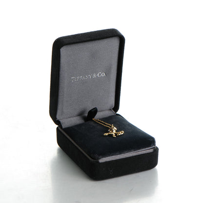 Tiffany 18K Yellow Gold Diamond Octopus Charm Pendant Necklace 6 of 6