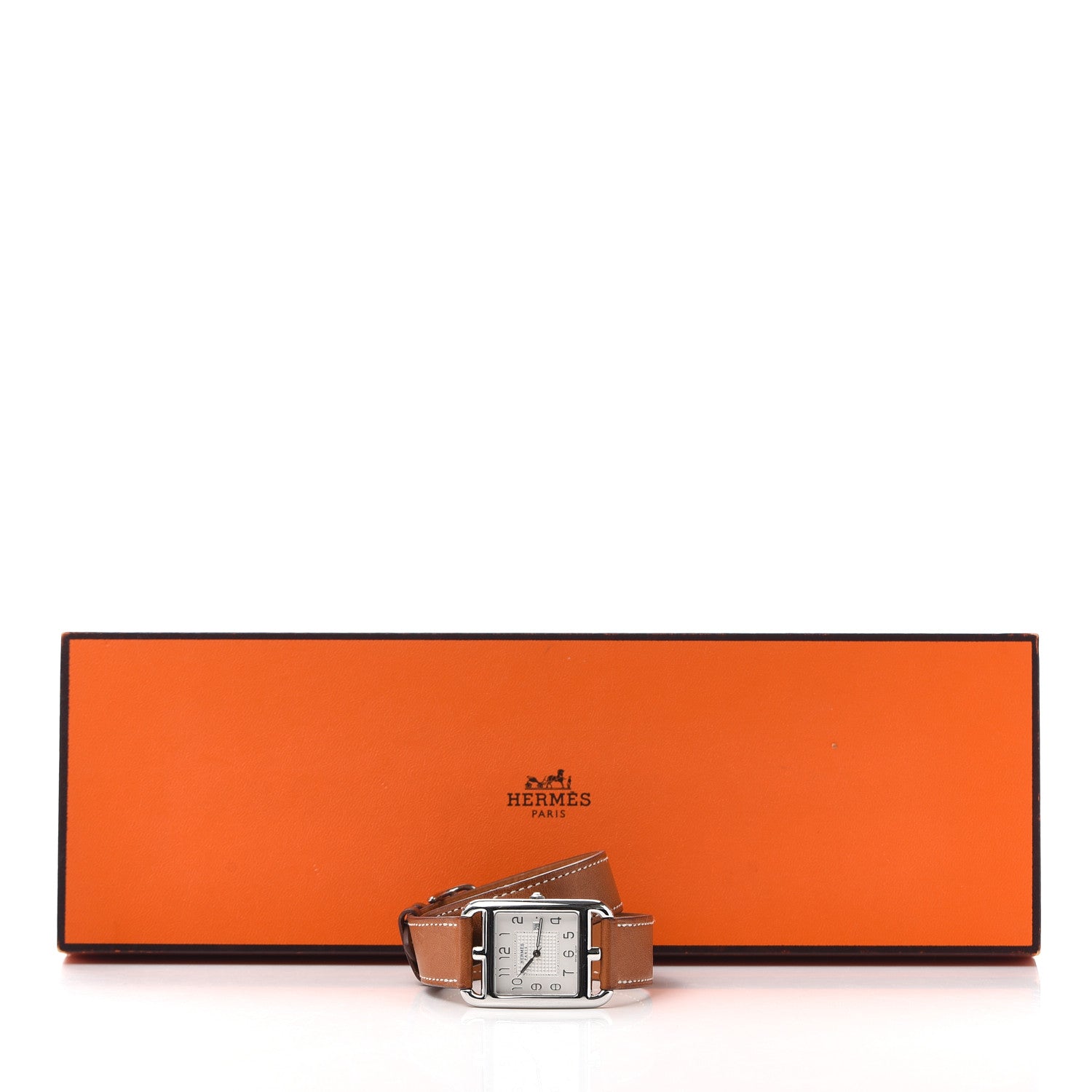 Hermes Stainless Steel Barenia 29mm Cape Cod Double Tour Quartz Watch Fauve 4 of 4