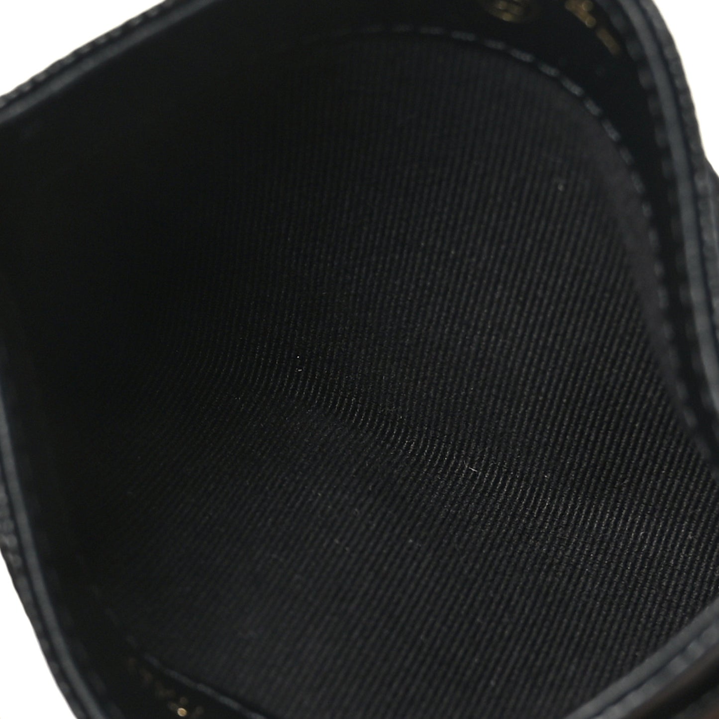 Caviar Camellia Embossed Card Holder Black