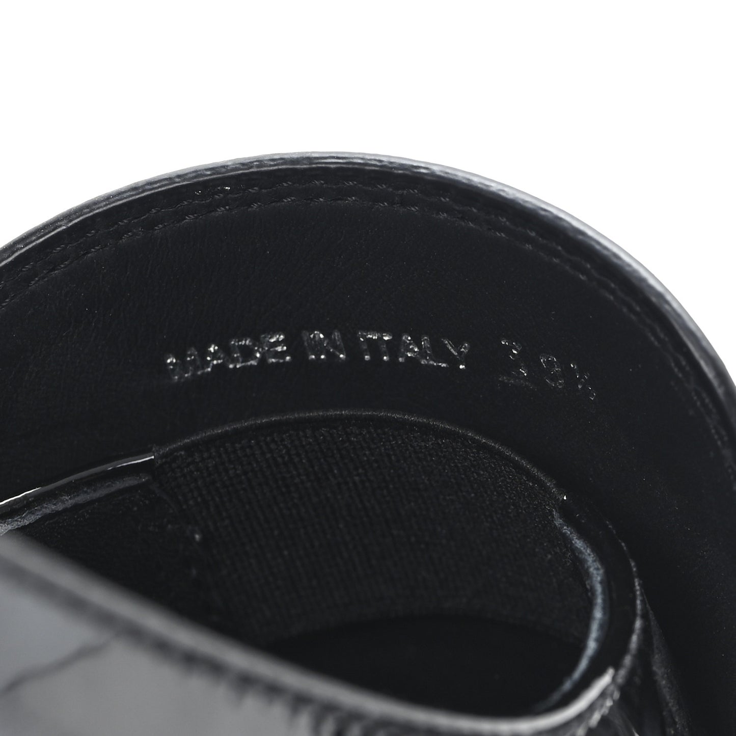 Vernice Triangle 50mm Loafers 39.5 Black