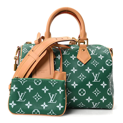 Louis Vuitton Calfskin Monogram Speedy P9 Bandouliere 25 Green 2 of 11