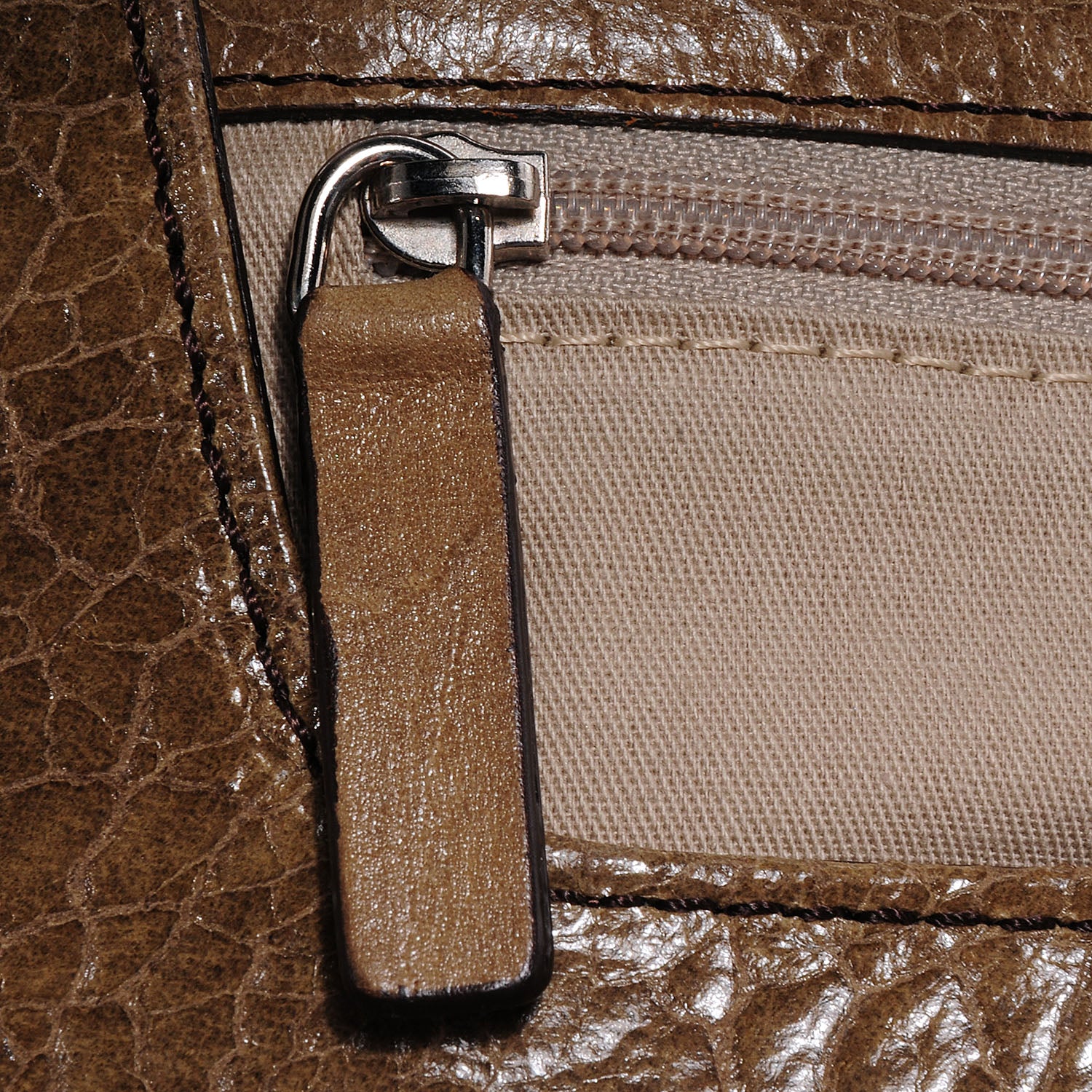 Givenchy Crackled Patent Envelope Folded Clutch Light Brown 8 of 13