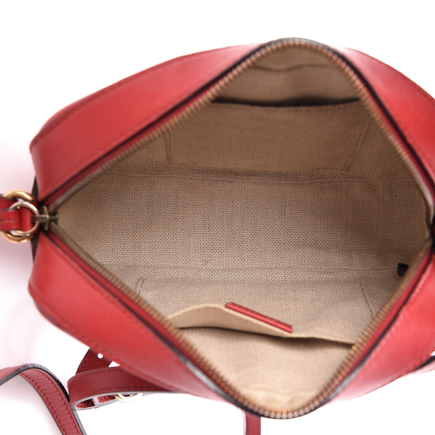 Calfskin Web Small Webby Bee Shoulder Bag Red