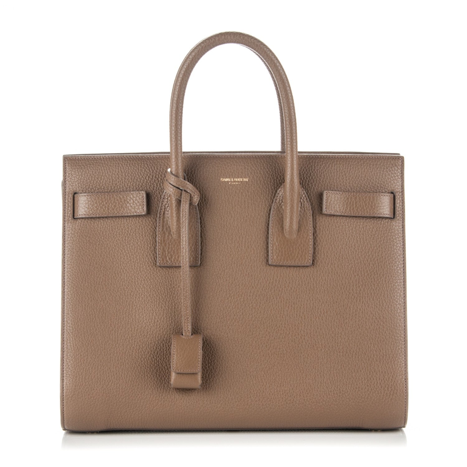 Saint Laurent Grained Calfskin Small Sac De Jour Taupe 1 of 6