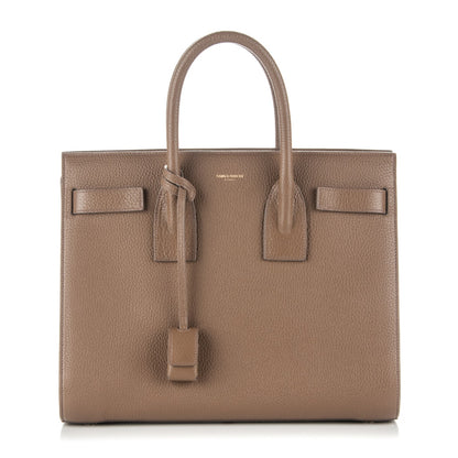 Saint Laurent Grained Calfskin Small Sac De Jour Taupe 1 of 6
